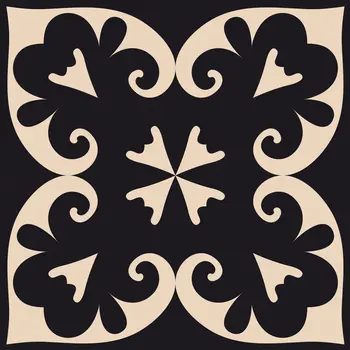 12" X 12" Brown and Black The Sheep Peel and Stick Removable Tiles