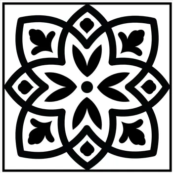 12" X 12" Black and White The Night Sky Mosaic Peel and Stick Removable Tiles