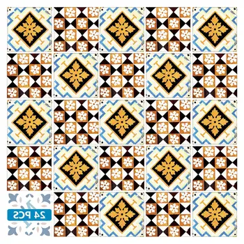 12" X 12" Snowflake and Diamond Peel and Stick Removable Tiles