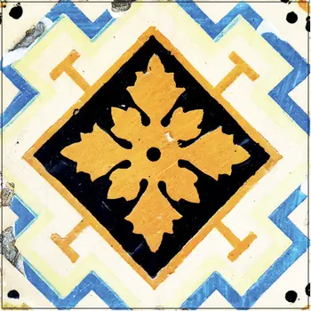 12" X 12" Snowflake and Diamond Peel and Stick Removable Tiles