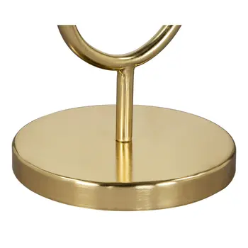 22" White And Gold Marble And Iron Two Tier Round End Table