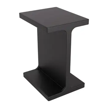 20" Black Solid Wood Pedestal End Table
