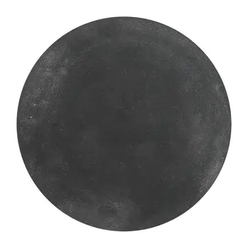 21" Black And Gold Aluminum Round Pedestal End Table