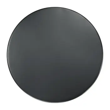 20" Black Iron Round Drum End Table
