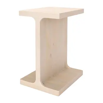 20" Natural Solid Wood Pedestal End Table