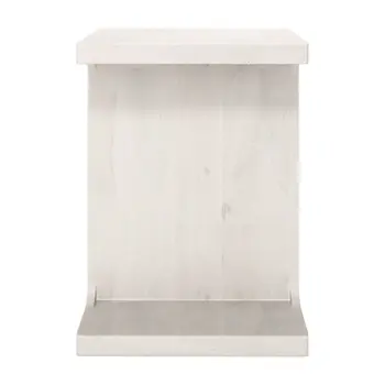 20" Natural Solid Wood Pedestal End Table