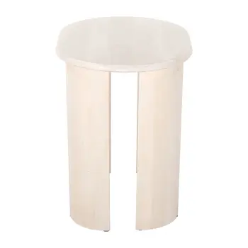 24" Natural Solid Wood Oval End Table