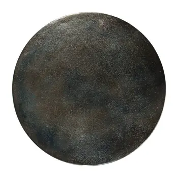 22" Charcoal Aluminum Round Pedestal End Table