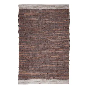 2' X 3' Tan Black and Beige Patchwork Handmade Indoor Outdoor Area Rug