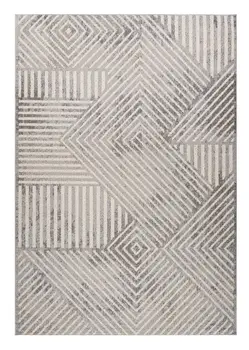5' X 8' Gray and Beige Abstract Distressed Area Rug