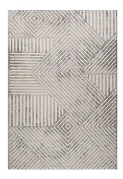 8' X 11' Gray and Beige Abstract Distressed Area Rug