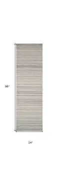 8' Gray And Beige Abstract Distressed Runner Rug