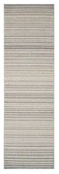8' Gray And Beige Abstract Distressed Runner Rug