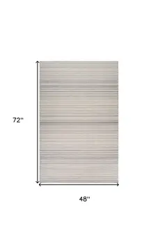 4' X 6' Gray and Ivory Abstract Area Rug