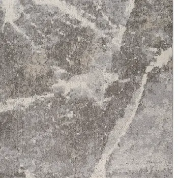5' X 8' Gray and Ivory Abstract Area Rug