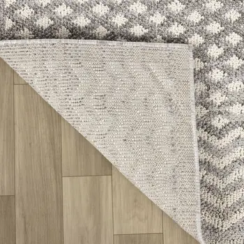 4' X 6' Gray and Beige Moroccan Distressed Area Rug