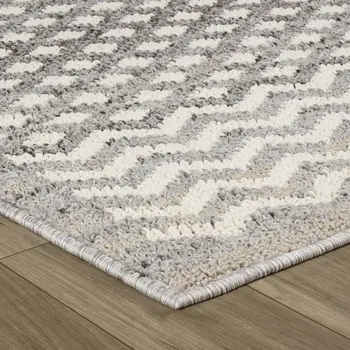 8' X 11' Gray and Beige Moroccan Distressed Area Rug