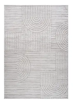 7' X 10' Gray and Ivory Abstract Distressed Area Rug