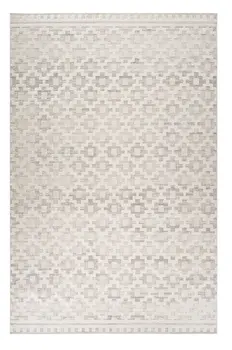 5' X 8' Cream and Beige Moroccan Area Rug