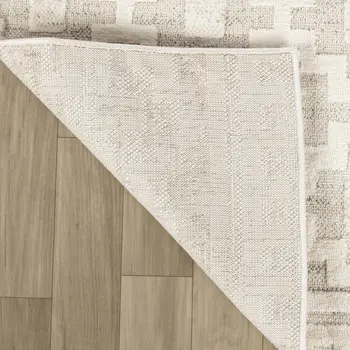7' X 10' Cream and Beige Moroccan Area Rug