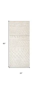 2' X 5' Gray and Beige Abstract Distressed Area Rug