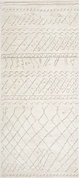 2' X 5' Gray and Beige Abstract Distressed Area Rug
