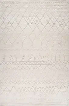 4' X 6' Gray and Beige Abstract Distressed Area Rug