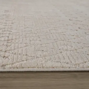 4' X 6' Gray and Beige Abstract Distressed Area Rug
