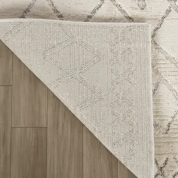 4' X 6' Gray and Beige Abstract Distressed Area Rug