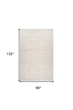 8' X 11' Gray and Beige Abstract Distressed Area Rug