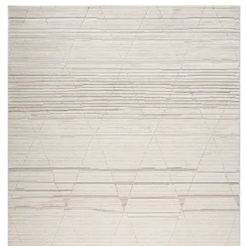 5' X 8' Cream and Beige Abstract Area Rug