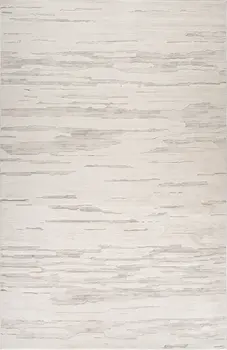 8' X 11' Gray and Beige Geometric Distressed Area Rug