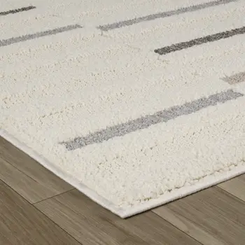 4' X 6' Gray and Cream Abstract Distressed Area Rug