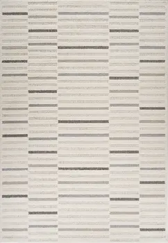 4' X 6' Gray and Cream Abstract Distressed Area Rug