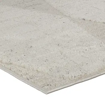 4' X 6' Cream and Beige Geometric Distressed Area Rug