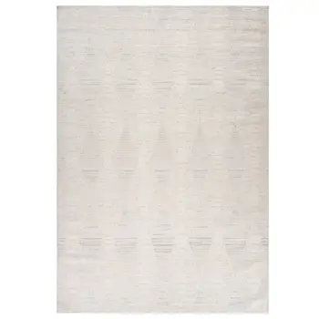 8' X 11' Cream and Beige Geometric Distressed Area Rug