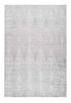 7' X 10' Gray and Ivory Geometric Distressed Area Rug