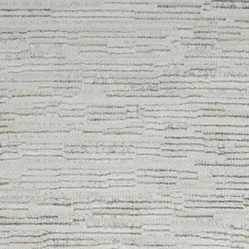 8' Gray And Beige Geometric Distressed Runner Rug