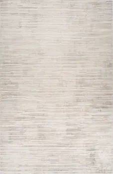 5' X 8' Cream and Beige Abstract Area Rug