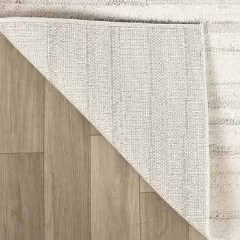 7' X 10' Gray and Beige Geometric Distressed Area Rug