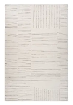 7' X 10' Gray and Beige Geometric Distressed Area Rug