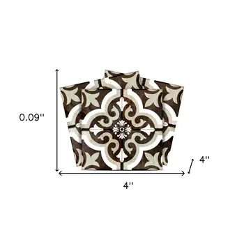 4" x 4" Black White and Gray Autry Mosaic Peel and Stick Removable Tiles
