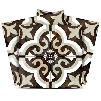8" x 8" Black White and Gray Autry Mosaic Peel and Stick Removable Tiles