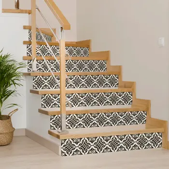 8" x 8" Black White and Gray Autry Mosaic Peel and Stick Removable Tiles