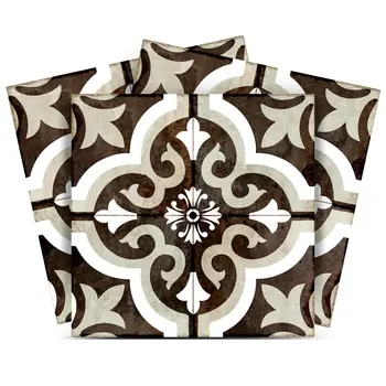 8" x 8" Black White and Gray Autry Mosaic Peel and Stick Removable Tiles