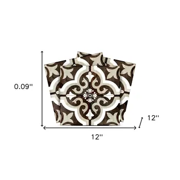 12" x 12" Black White and Gray Autry Mosaic Peel and Stick Removable Tiles
