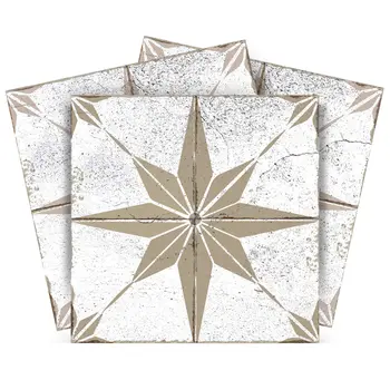 12" x 12" Gray Beige and Sand Brown Avani Mosaic Peel and Stick Removable Tiles