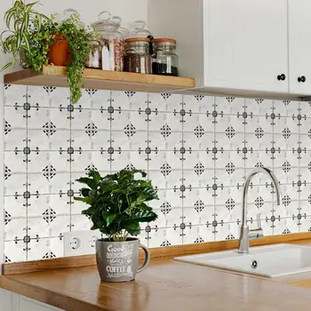 5" x 5" Dark Gray and Silver Ave Mosaic Peel and Stick Removable Tiles