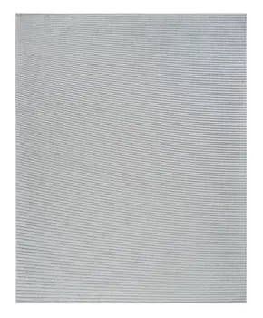 5' X 7' Cream and Beige Striped Distressed Indoor Outdoor Area Rug