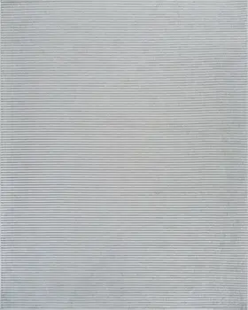 8' X 10' Cream and Beige Striped Distressed Indoor Outdoor Area Rug